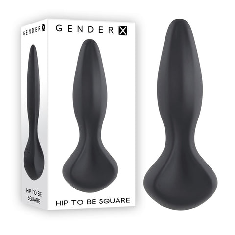 Gender X HIP TO BE SQUARE - 6 Inch Vibrating Plug Black Butt Plugs - Vibrating