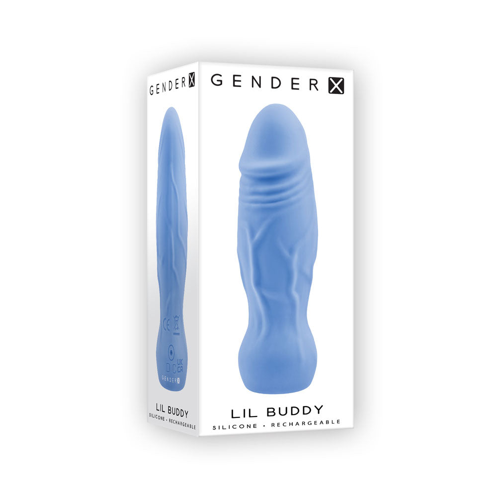Gender X LIL BUDDY - Pocket Vibrator 10.1cm Height Blue > Vibrators > Mini Vibrators