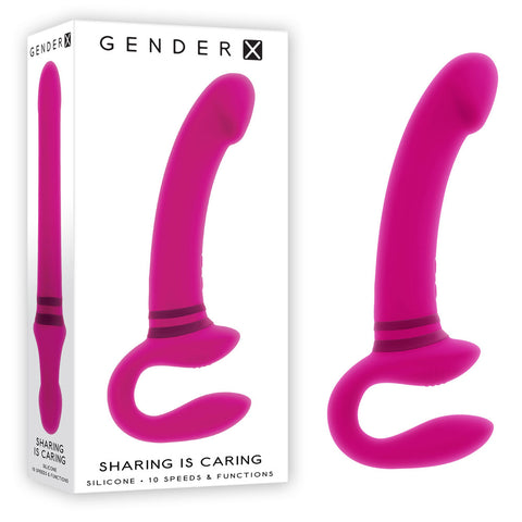 Gender X 21.9 cm USB Rechargeable Strapless Strap-On Vibrator Pink > Realistic Dildos and Vibes > Strapless Strap Ons
