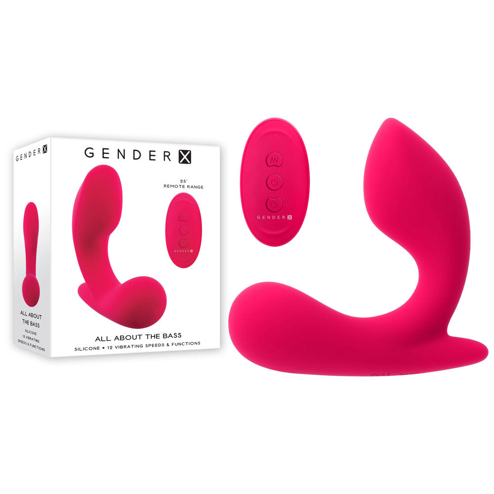 Gender X ALL ABOUT THE BASS Vibrator 9.3cm USB Rechargeable Pink GENDER EXPRESSION