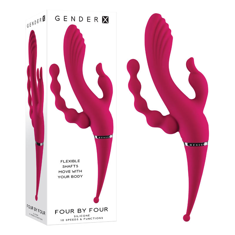 Gender X FOUR BY FOUR -  27.5 cm USB Rechargeable Multi Vibrator