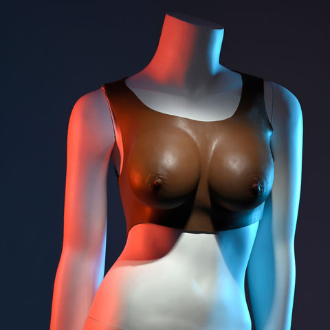 Gender X Undergarments Plate C Cup Dark Silicone Enhancements Bodyforms