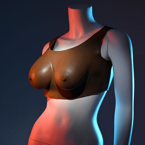Gender X Undergarments Plate C Cup Dark Silicone Enhancements Bodyforms