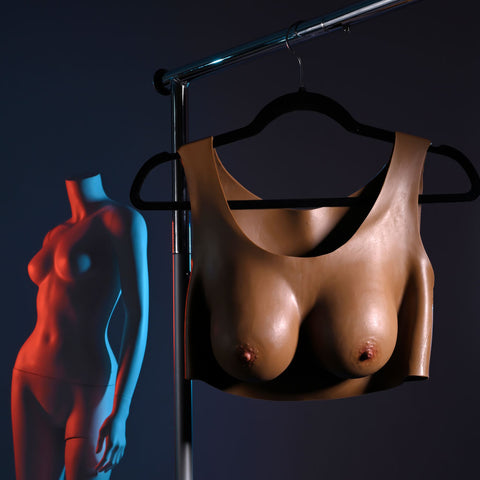 Gender X Undergarments Plate C Cup Dark Silicone Enhancements Bodyforms