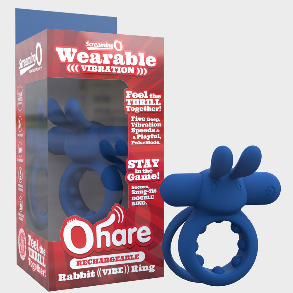 Ohare (Black | Blue | Green) – Rechargeable Silicone Rabbit Vibrating Cock Ring > Cock Ring > Vibrating