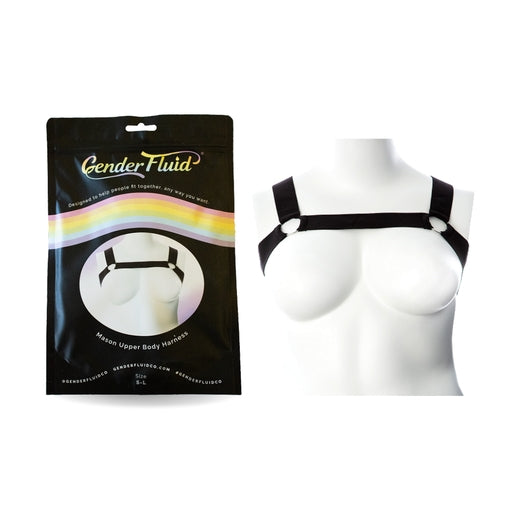 Gender Fluid Mason Harness Black L-XXL Size Chest 40-60 Inches > Clothes > Womens Harnesses