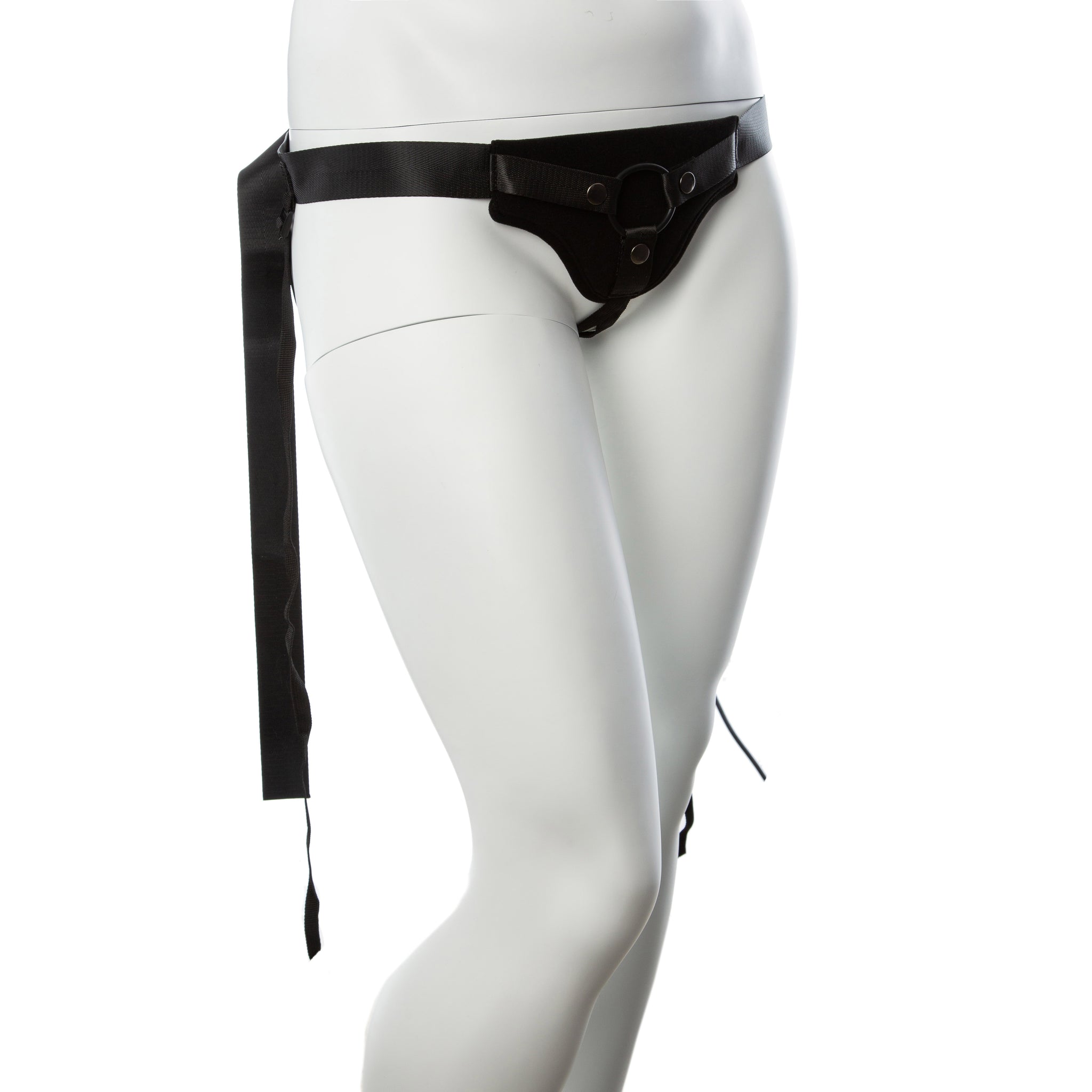 Gender Fluid Skylar Strap-On Harness One Size Black with Adjustable Nylon Straps and Padded Comfort > Dildos > Strap On Harnesses