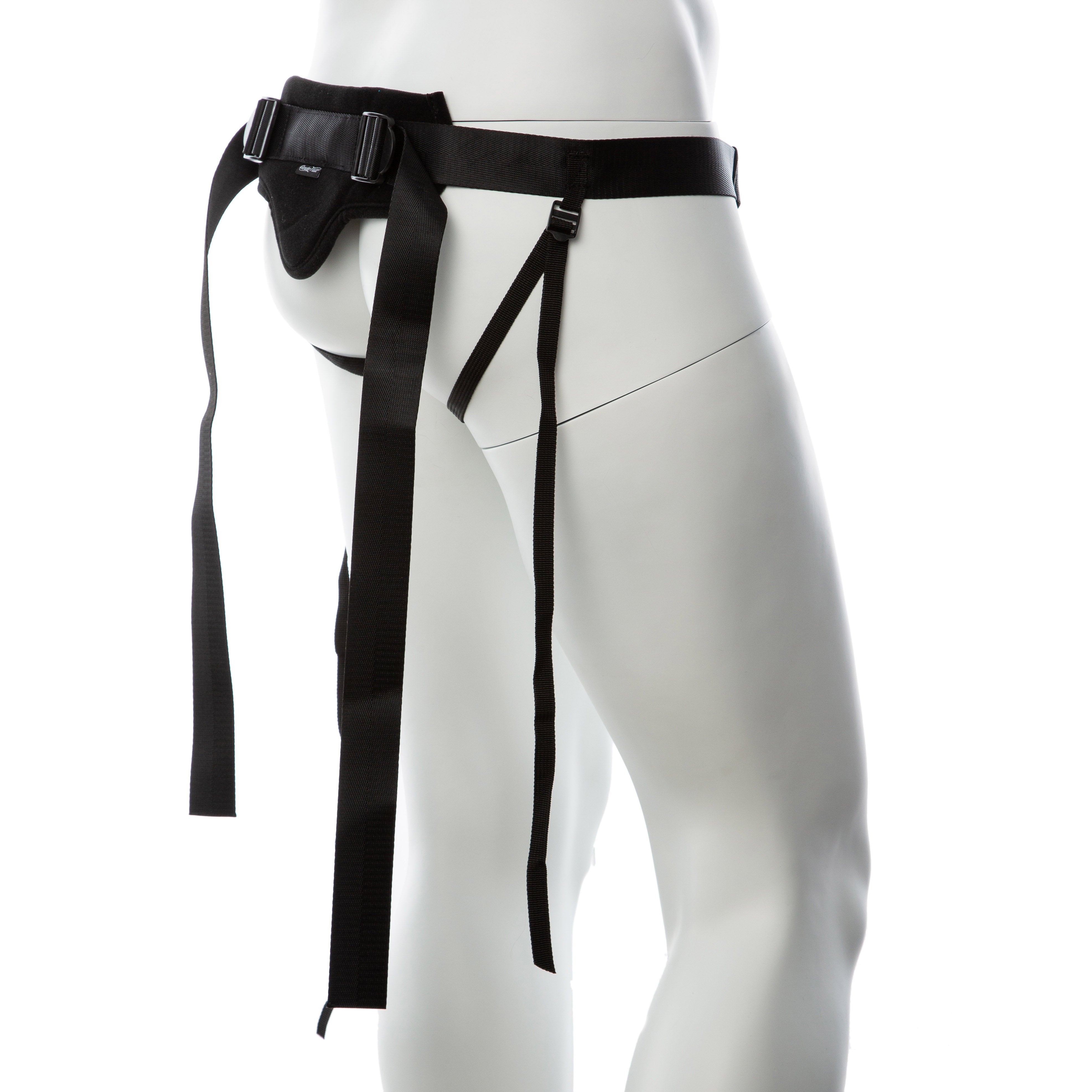 Gender Fluid Skylar Strap-On Harness One Size Black with Adjustable Nylon Straps and Padded Comfort Secondary image