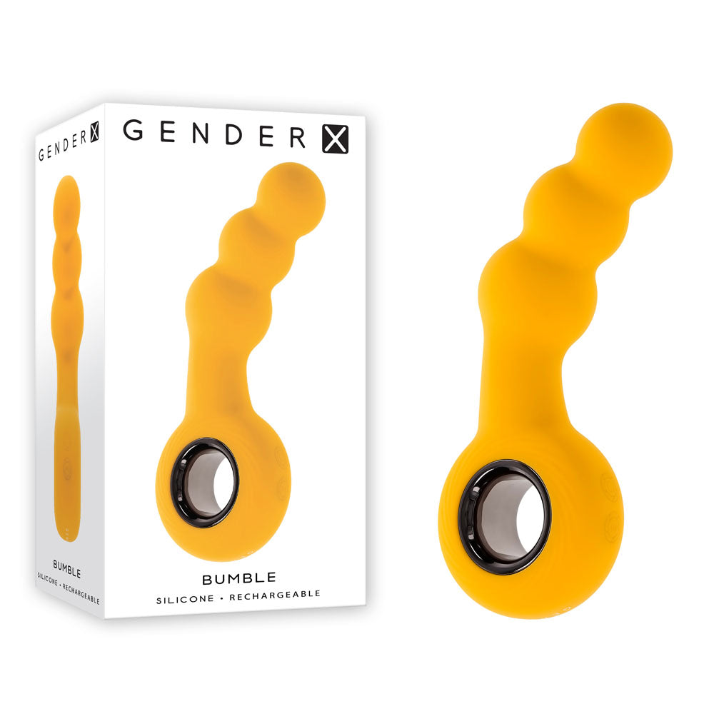 Gender X BUMBLE - 14.9 cm USB Rechargeable Butt Plug Yellow Butt Plugs - Vibrating