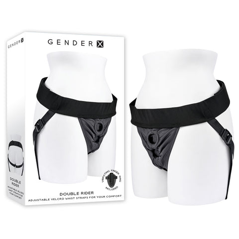 Gender X DOUBLE RIDER Adjustable Harness 71-122 cm Black Bodyforms