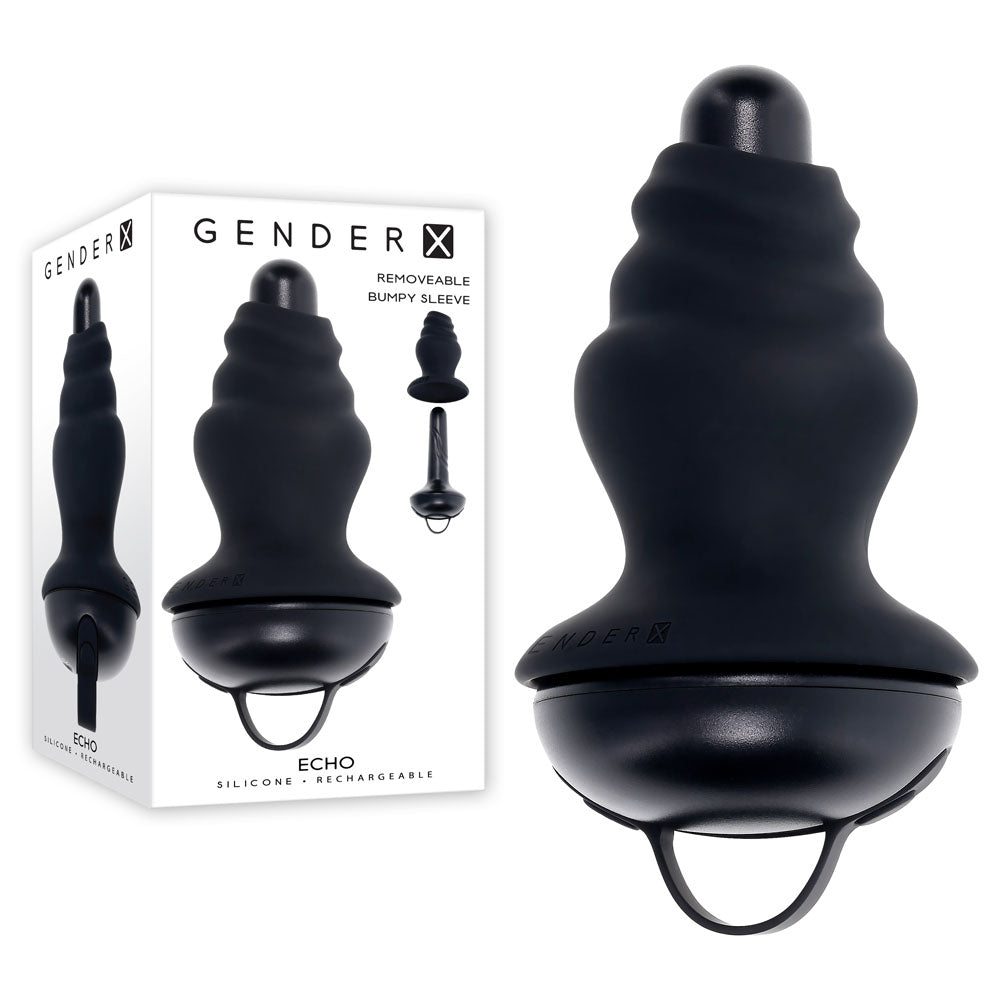 Gender X Echo – USB Rechargeable 15.3 cm Butt Plug > Anal Range > Vibrating Butt Plugs Main image