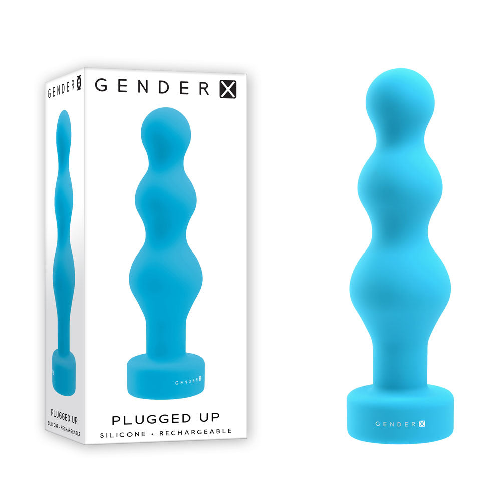 Gender X PLUGGED UP Beaded Vibrator 13.6cm Waterproof > Anal Range > Vibrating Butt Plugs Main image