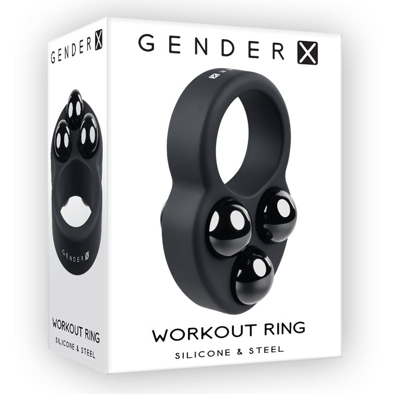 Gender X Workout Ring Weighted Cock Ring Black COCK RINGS