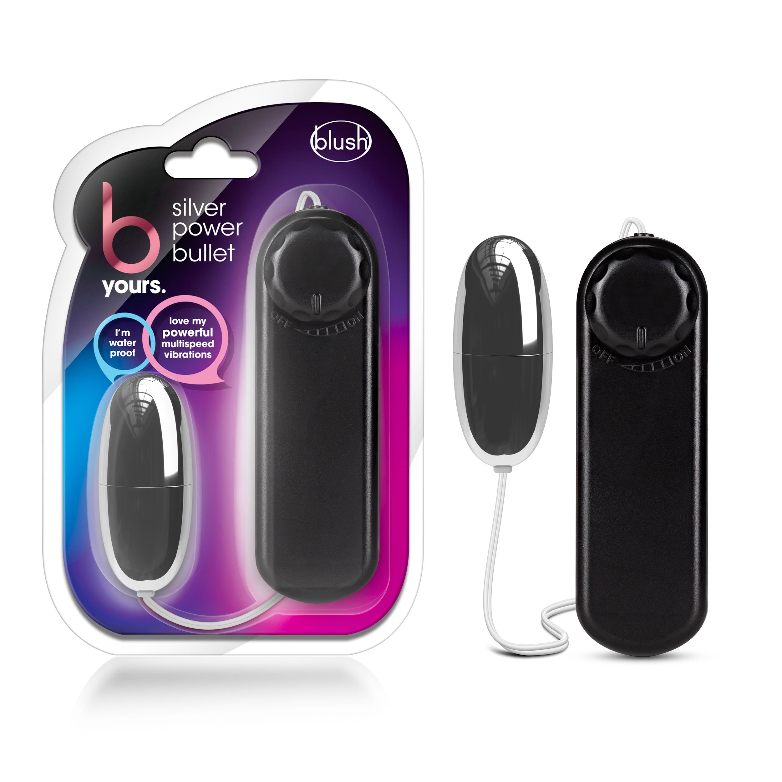 B Yours Power Bullet Silver Multi-Speed Waterproof Toy > Vibrators > Mini Vibrators