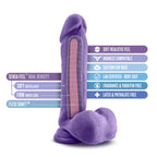 Au Naturel Bold Hero 8 Inch Dildo Purple Purple > Dildos > Realistic Dildos