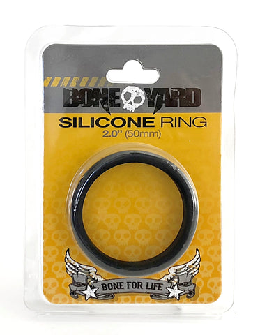 Boneyard Silicone Ring 50mm Black Adult Toy for Comfort and Durability COCK RINGS