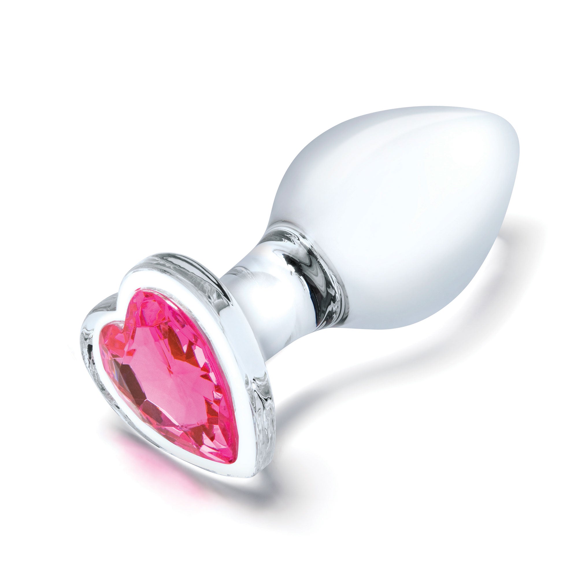Glas 3 Inch 3.5 Inch 4 Inch 3PC Heart Jewel Clear Glass Anal Training Kit > Glass > Toys