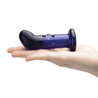Glas Rechargeable Remote Controlled Vibrating Glass Dotted G-Spot/P-Spot Plug 4in - Blue