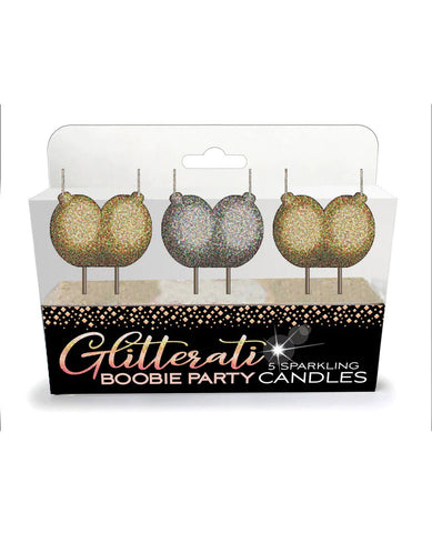 Glitterati Boobie Candle Set Novelty Candles Set of 3 Novelty Candles