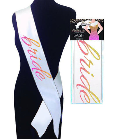 Glitterati Bride Sash – Novelty Costume Accessory for Hens Party Party Supplies