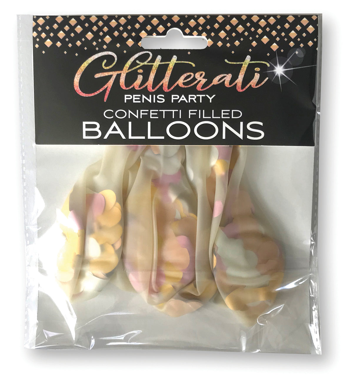 Glitterati Confetti Balloons 5 Pack Metallic Shimmering Party Decorations > Novelties > Party Supplies
