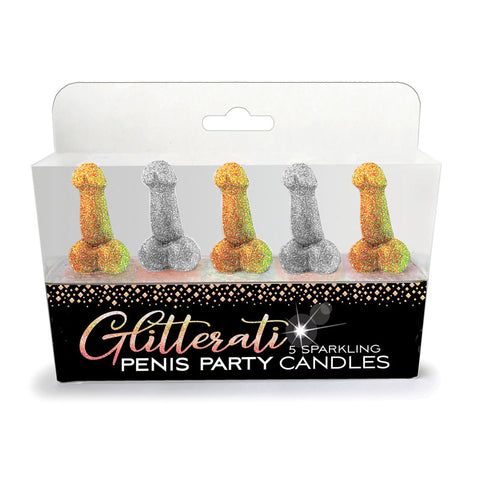 Glitterati Penis Party Candles Novelty Candles 5 Pack Novelty Candles