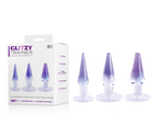 Glitzy Trainer 3 In 1 Dong 5 Inch Kit Purple With Three Graduated Sizes > Sex Toys > Dilators