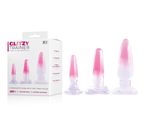 Glitzy Trainer 3 In 1 Dong Kit Set Pink With 3 Graduated Sizes and Two Tone Color > Sex Toys > Dilators