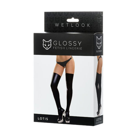 Lotis Glossy Wetlook Stockings – Stylish Comfortable Hosiery Hosiery
