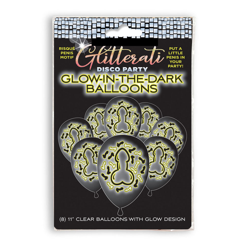Glitterati Disco Party Glow In The Dark 11 Inch Balloons Party Decorations > Novelties > Gag Gifts Main image
