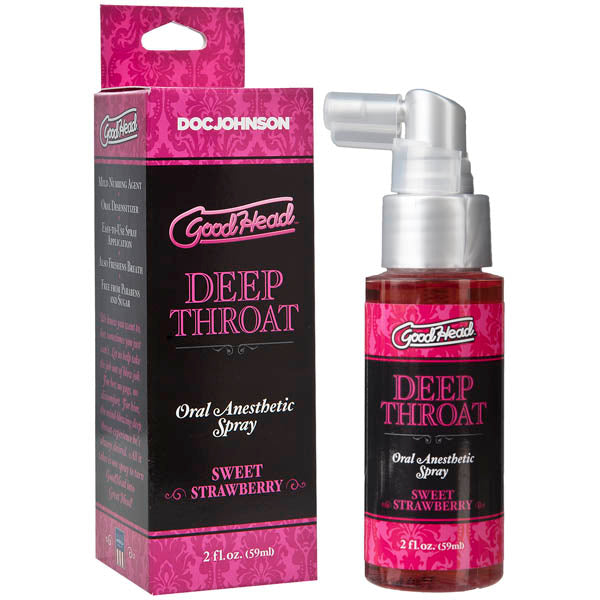 GoodHead Deep Throat Spray 59ml - Sweet Strawberry Flavor > Lube > Oral Gels & Sprays