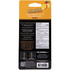 GoodHead Deep Throat Spray To-Go Mango 0.30 Fl Oz Oral Spray > Lube > Oral Gels & Sprays