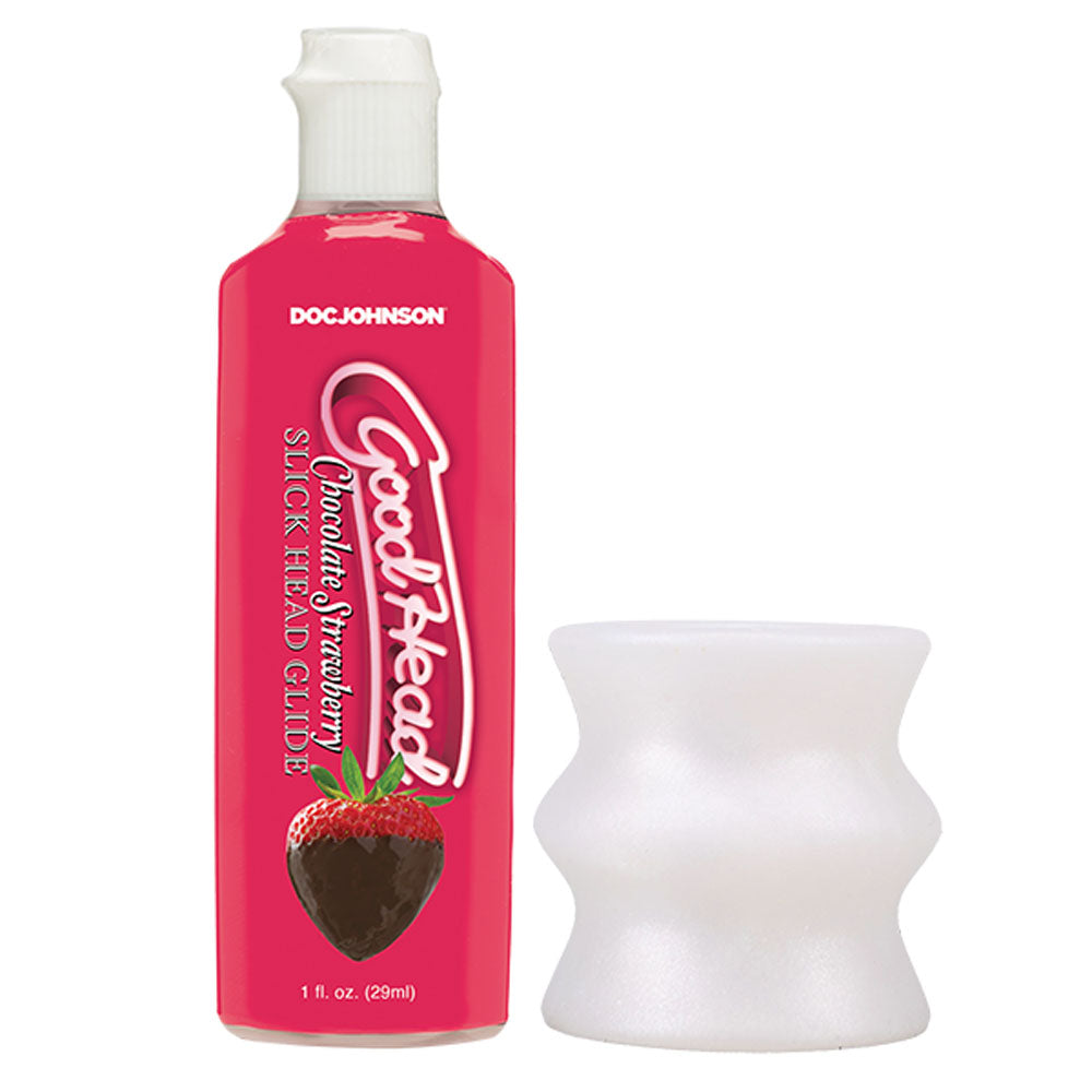 GoodHead Honeymoon Head Kit 4 oz Chocolate Strawberry Glide Stroker Secondary image