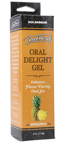 GoodHead Oral Delight Gel Pineapple Flavor 4 oz Enhances Flavor During Oral Sex Oral Gels & Sprays