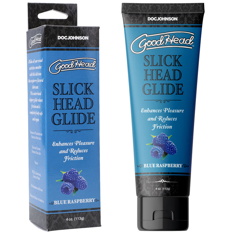 Slick Head Glide – Water-Based Blue Raspberry Flavored Personal Lubricant 4 Oz > Lube > Flavoured