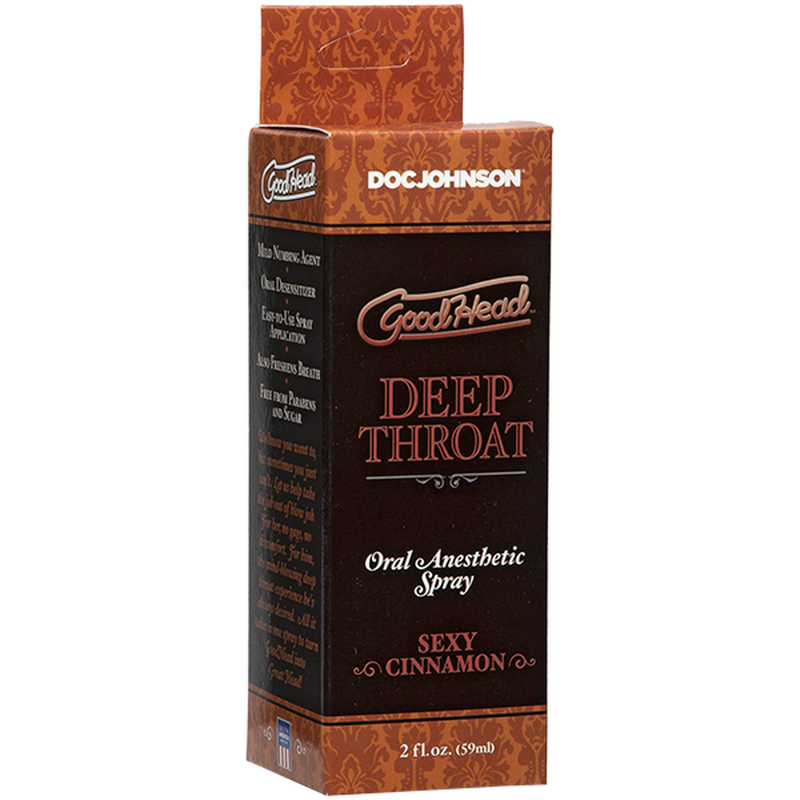 Goodhead Deep Throat Spray Cinnamon (59ml) – Throat Desensitizer Spray Secondary image