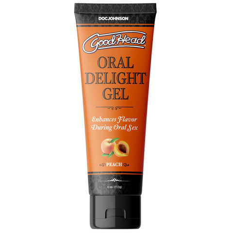 Goodhead Oral Delight Gel Peach Flavored (120 ml) – Edible Personal Lubricant > Lube > Oral Gels & Sprays