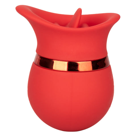 French Kiss Sweet Talker Red Compact Rechargeable Silicone Massager with 12 Vibration Functions Finger Stimulator