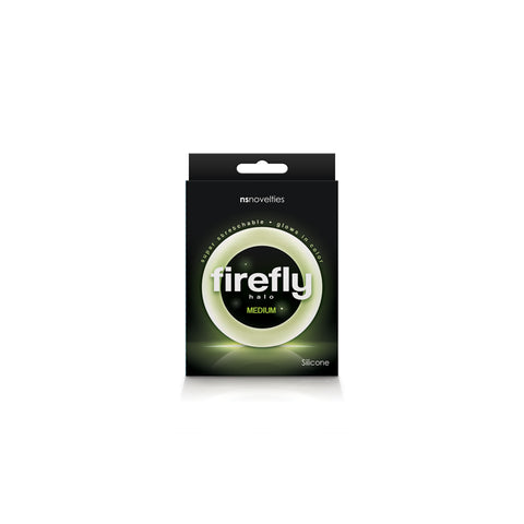 Firefly Halo Glow in Dark Clear Medium Silicone Cock Ring COCK RINGS
