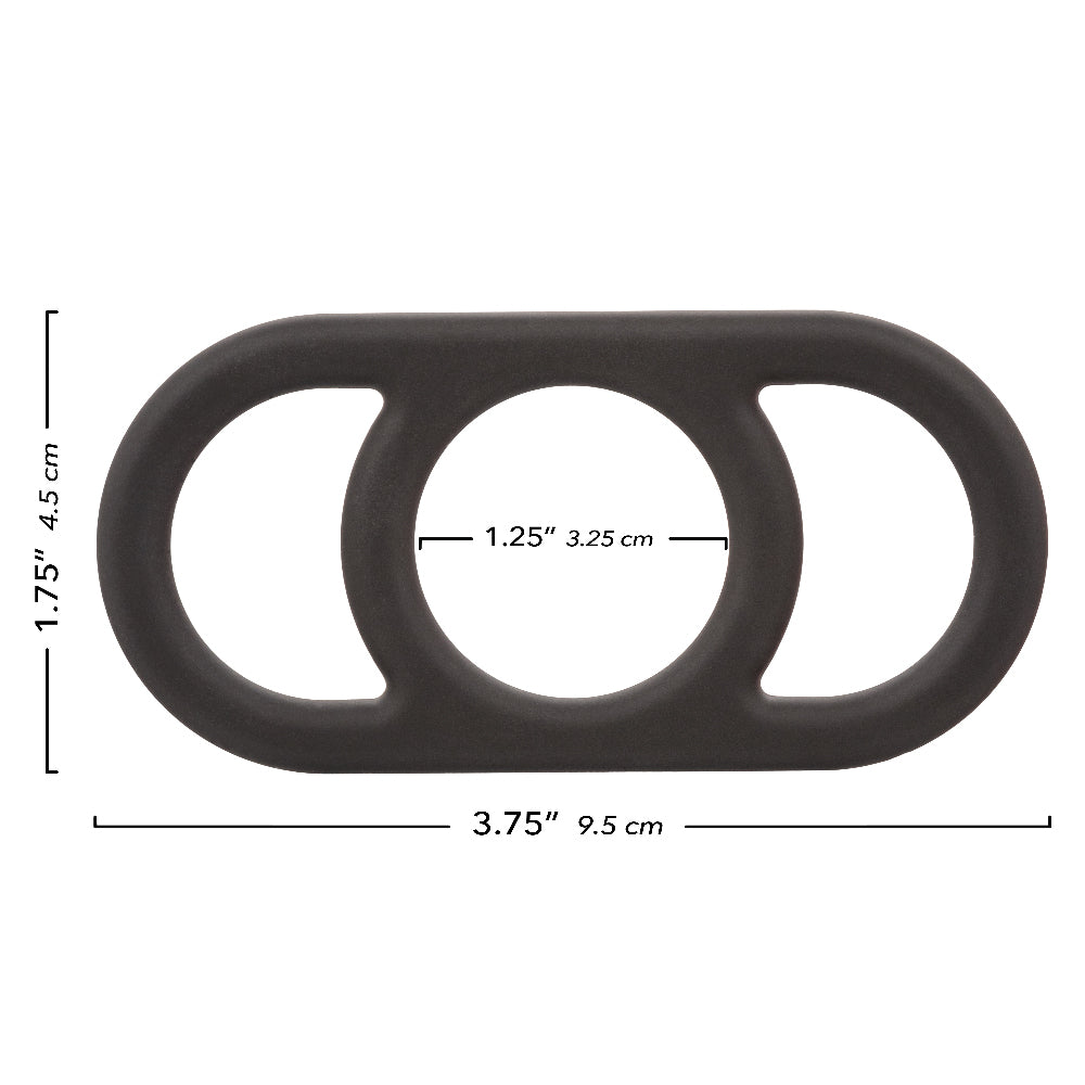 Alpha Liquid Silicone Commander Ring Black COCK RINGS