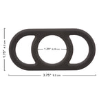 Alpha Liquid Silicone Commander Ring Black Black > Cock Ring > Single