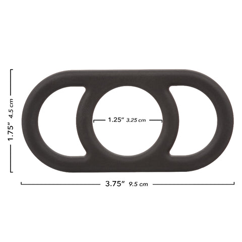 Alpha Liquid Silicone Commander Ring Black COCK RINGS