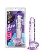 Naturally Yours 7 Inch Crystaline Dildo Amethyst > Dildos > Realistic Dildos