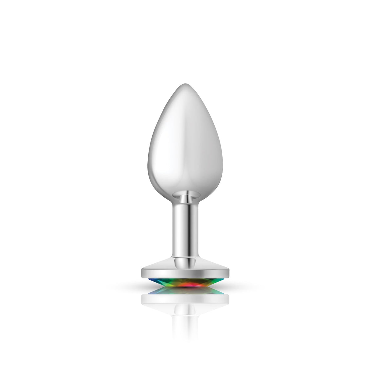 Cheeky Charms Round Jewel Butt Plug – Gunmetal or Silver, Metal Anal Plug with Gem (Small, Medium, Large) > Anal Range > Jewel Butt Plugs