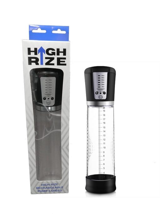 High Rize Rechargeable Pump 5 Speed – Medical Grade Silicone Automatic Penis Pump Default Title > Pumps > Penis Pumps Electric