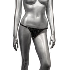 Radiance Black Rhinestone Crotchless Thong with Adjustable Straps and Stretchy Waistband > Clothes > Lingerie Sets