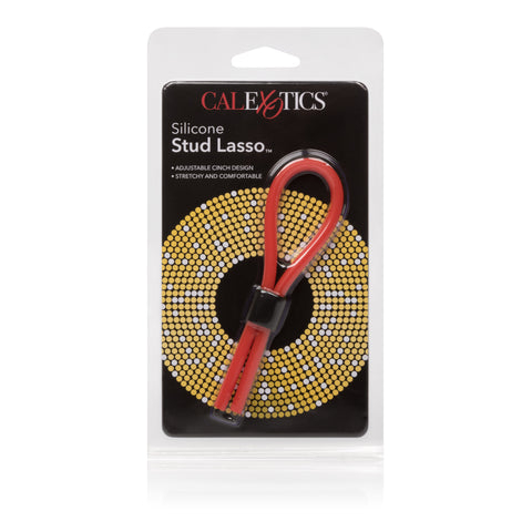 Silicone Stud Lasso Red Adjustable Erection Enhancer 5 Inch Flexible Stretchy Loop COCK RINGS