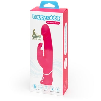Happy Rabbit Realistic Dual Density Rabbit Vibrator Pink 6 Inch Insertable Length Default Title VIBRATORS-RABBIT-MULTI