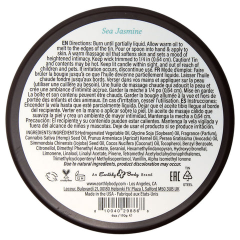 EB Aphrodisiac Massage Candle - Sea Jasmine - Sea Jasmine Scented Massage Candle - 170 g CANDLES