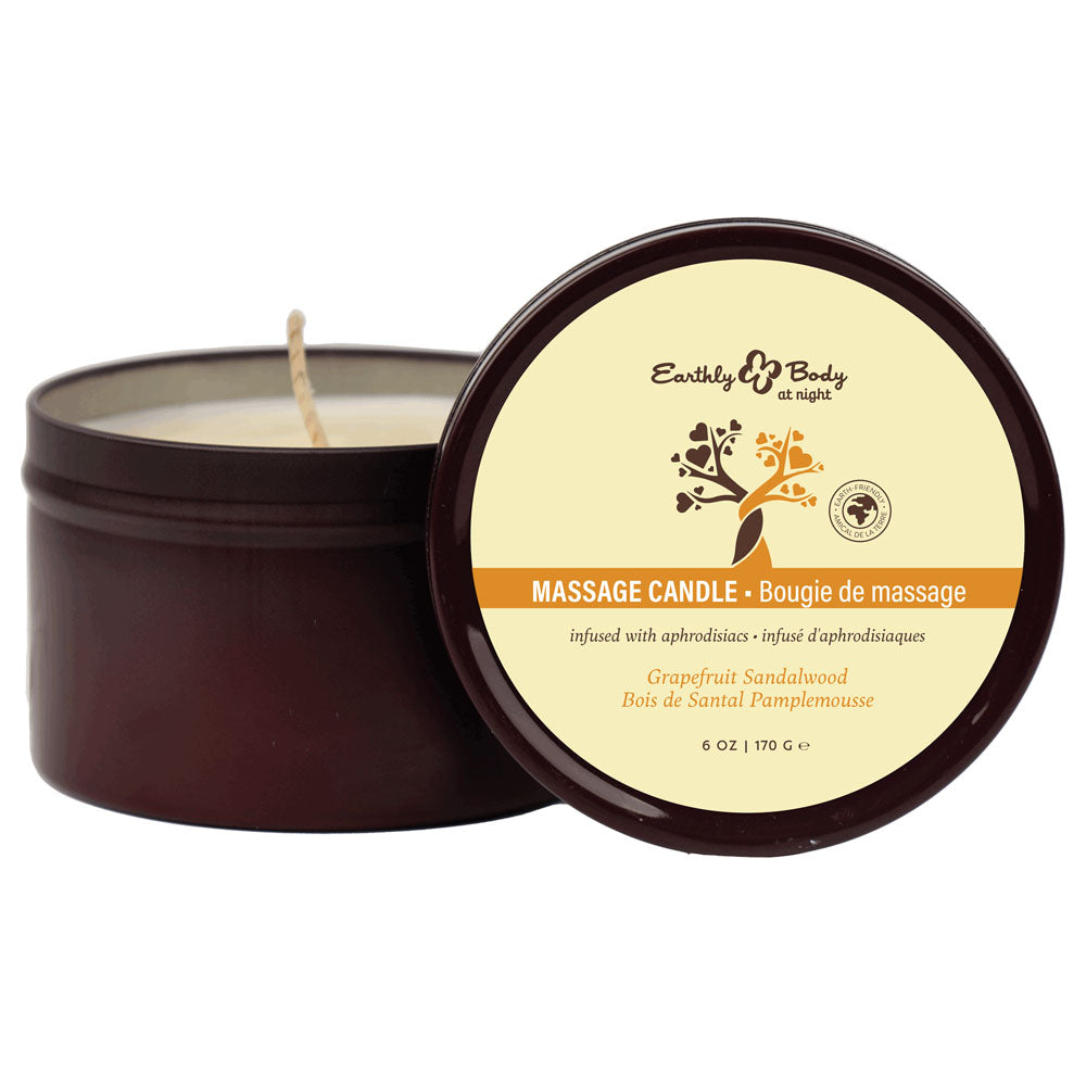 EB Aphrodisiac Massage Candle - Grapefruit Sandalwood - Grapefruit Sandalwood Scented Massage Candle - 170 g Default Title > Candles > Massage Main image